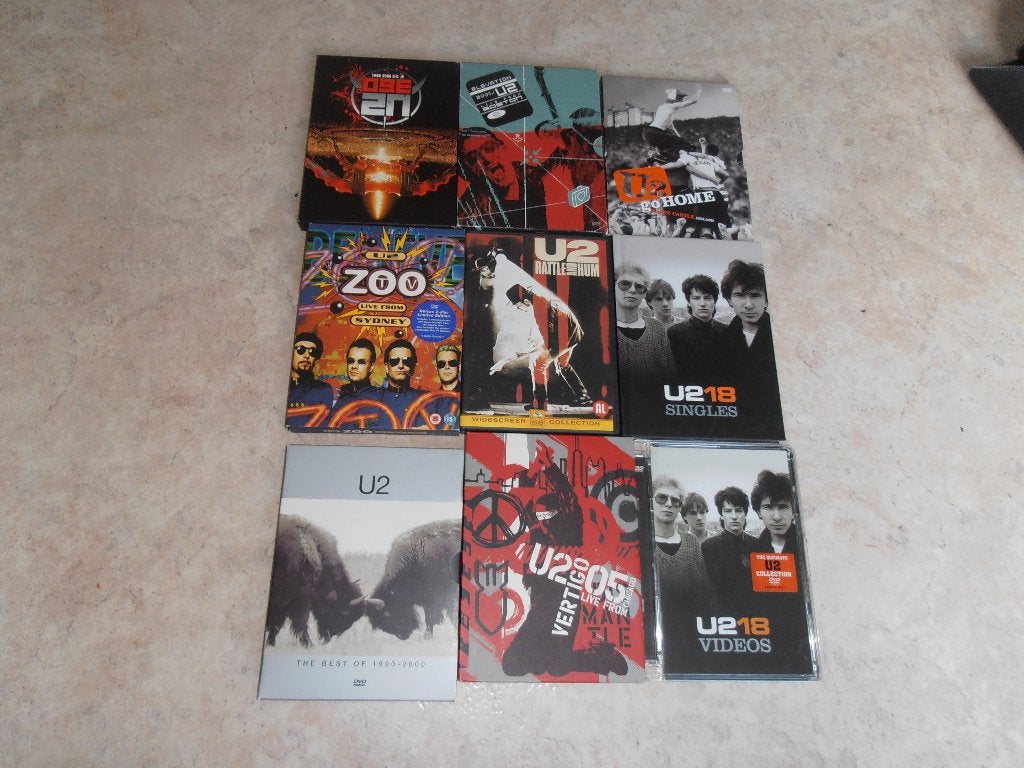9 dvd,s u2, Alle leeftijden, Ophalen of Verzenden, Zo goed als nieuw, Concert