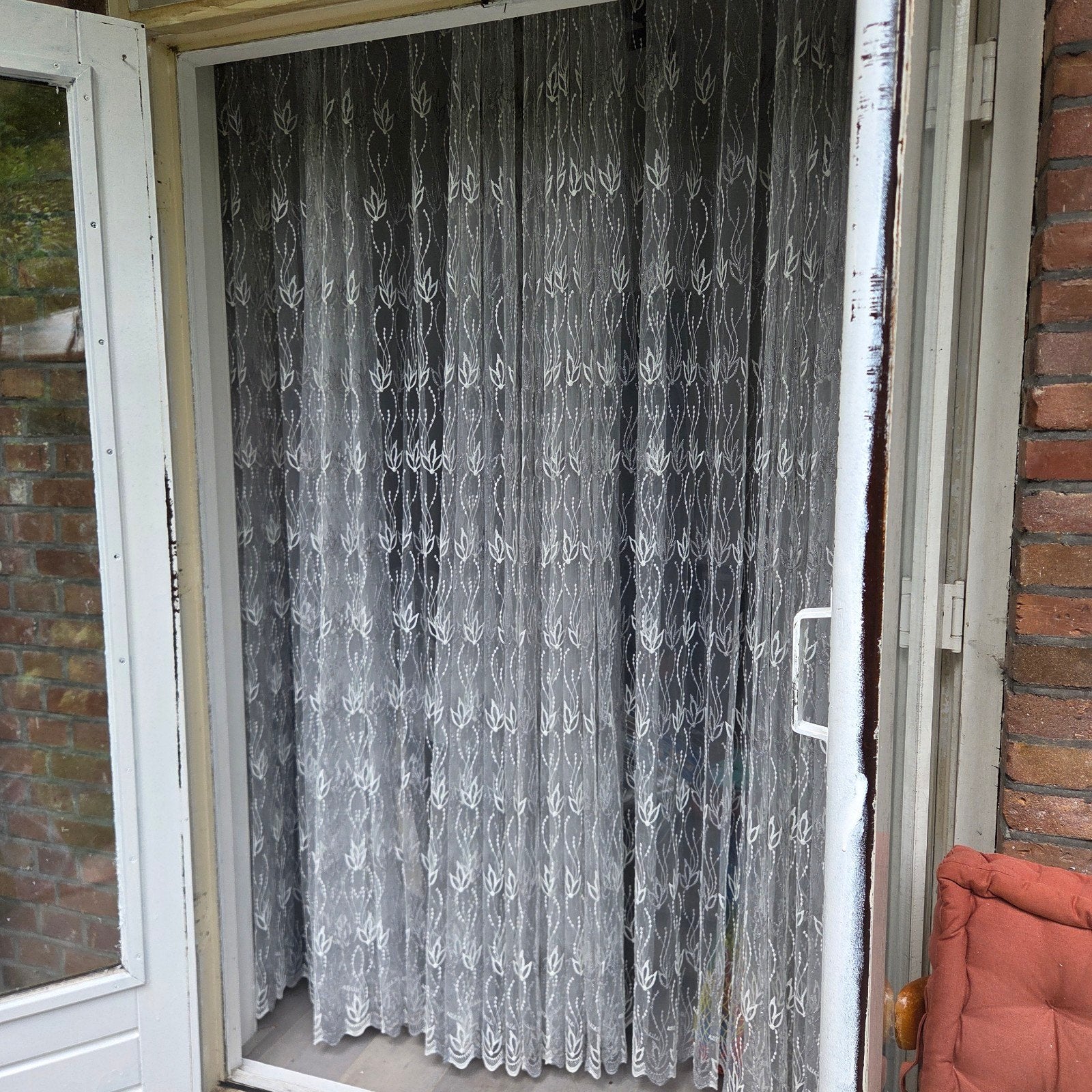 4 Vitrage Voile Gordijnen - 250x1400cm, Ophalen, Vitrage, Polyester, Grijs
