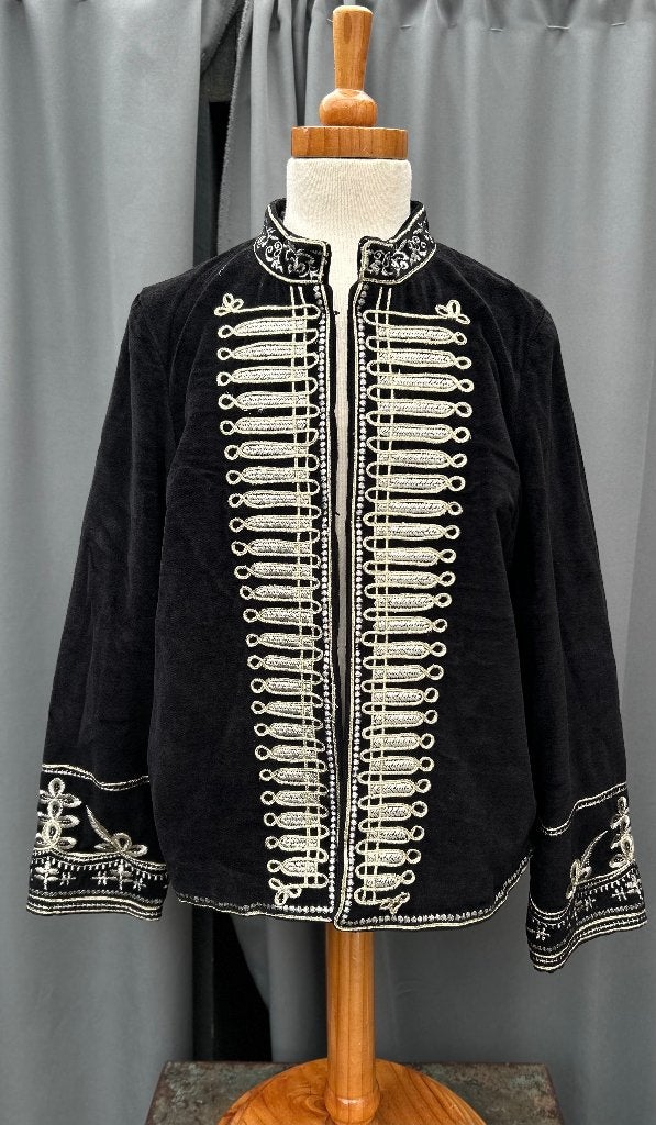 Dames jasje, Napoleon look, leger look, maat M, 55 cm lang, Maat 38/40 (M), Zwart, Nieuw, Ophalen of Verzenden
