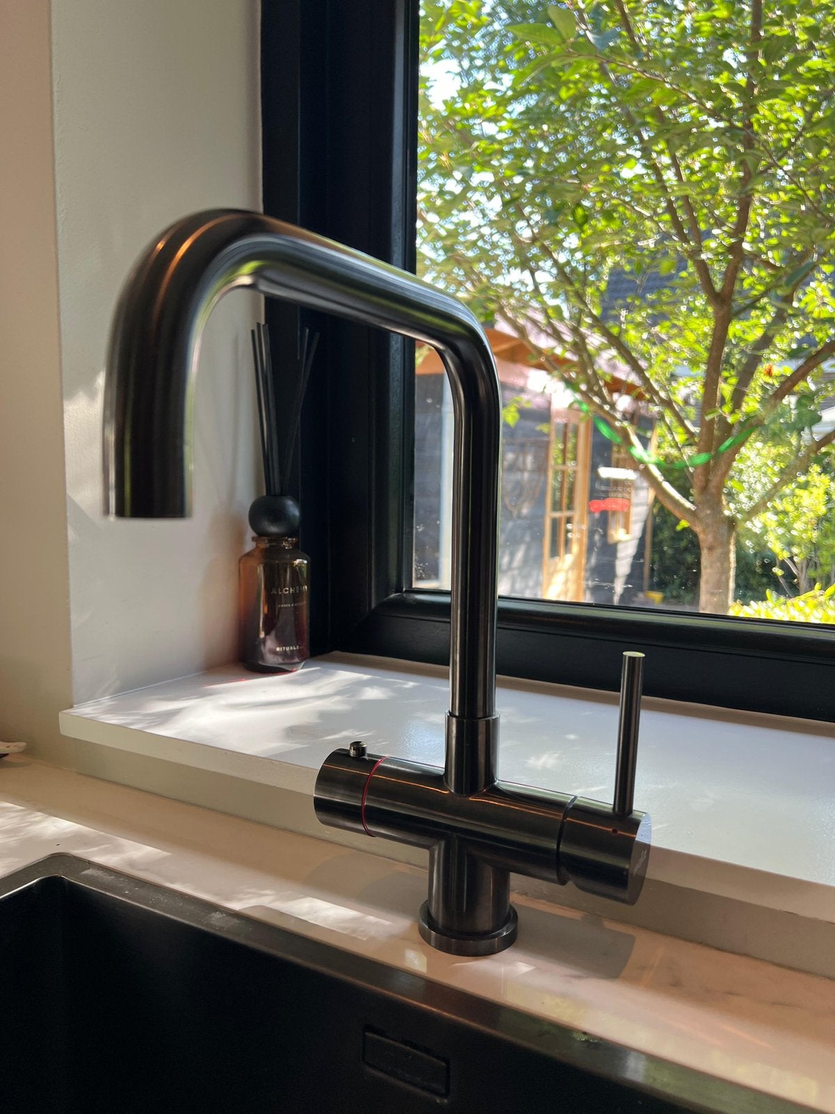 Selsiuz kokend waterkraan gunmetal, Ophalen, Zo goed als nieuw, Minder dan 50 cm, Minder dan 100 cm