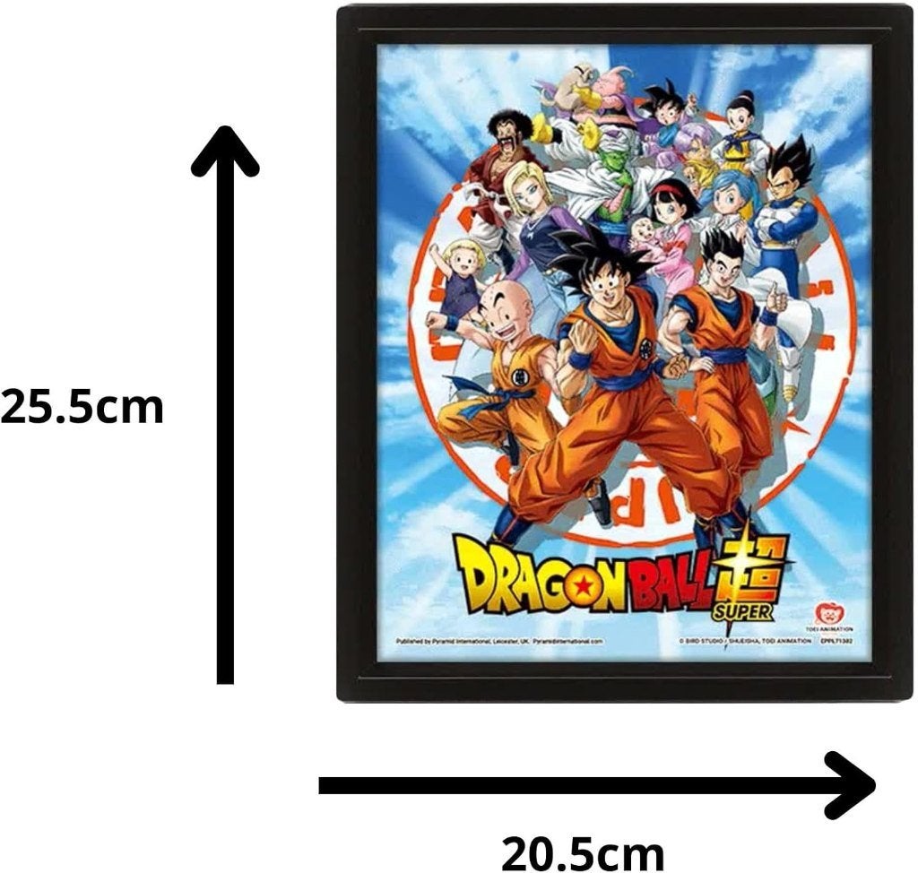 Partij 3-D Dragonball Z afbeelding in lijst, NHP International, Nieuw, Ophalen of Verzenden, Info@nhp-international.com