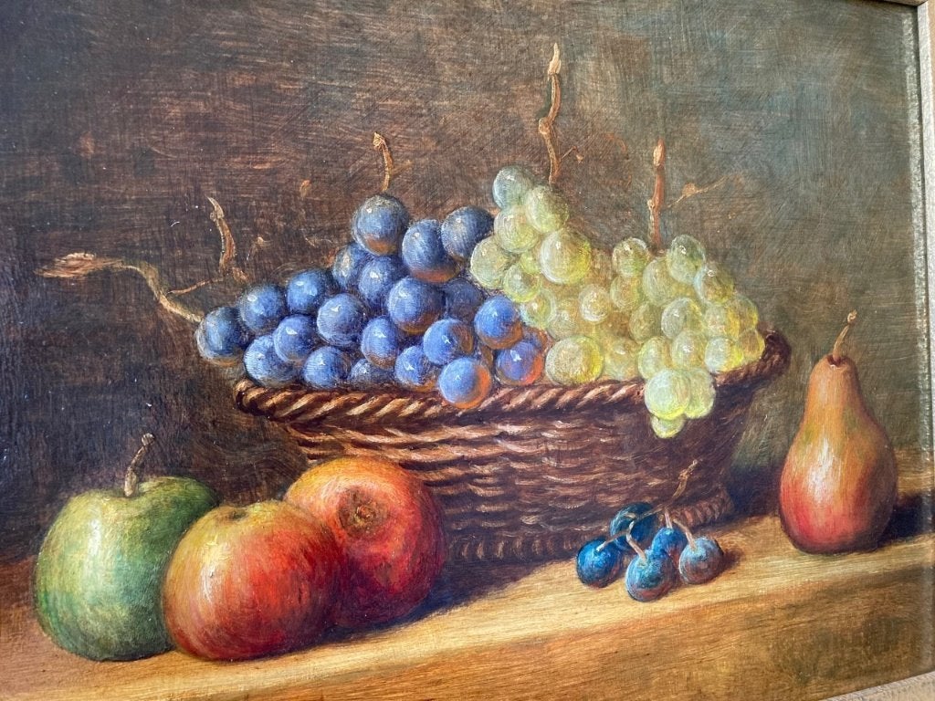 Hans Habraken, stilleven met mand en fruit, Ophalen