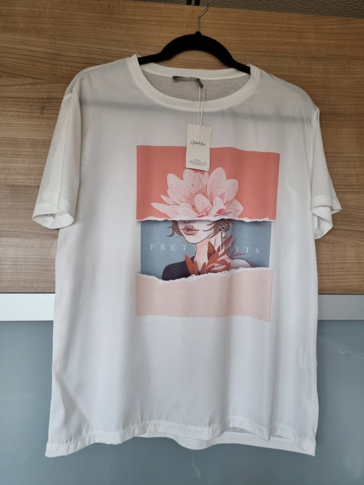 Geisha shirt maat S (nieuw), Geisha, Wit, Nieuw, Ophalen of Verzenden