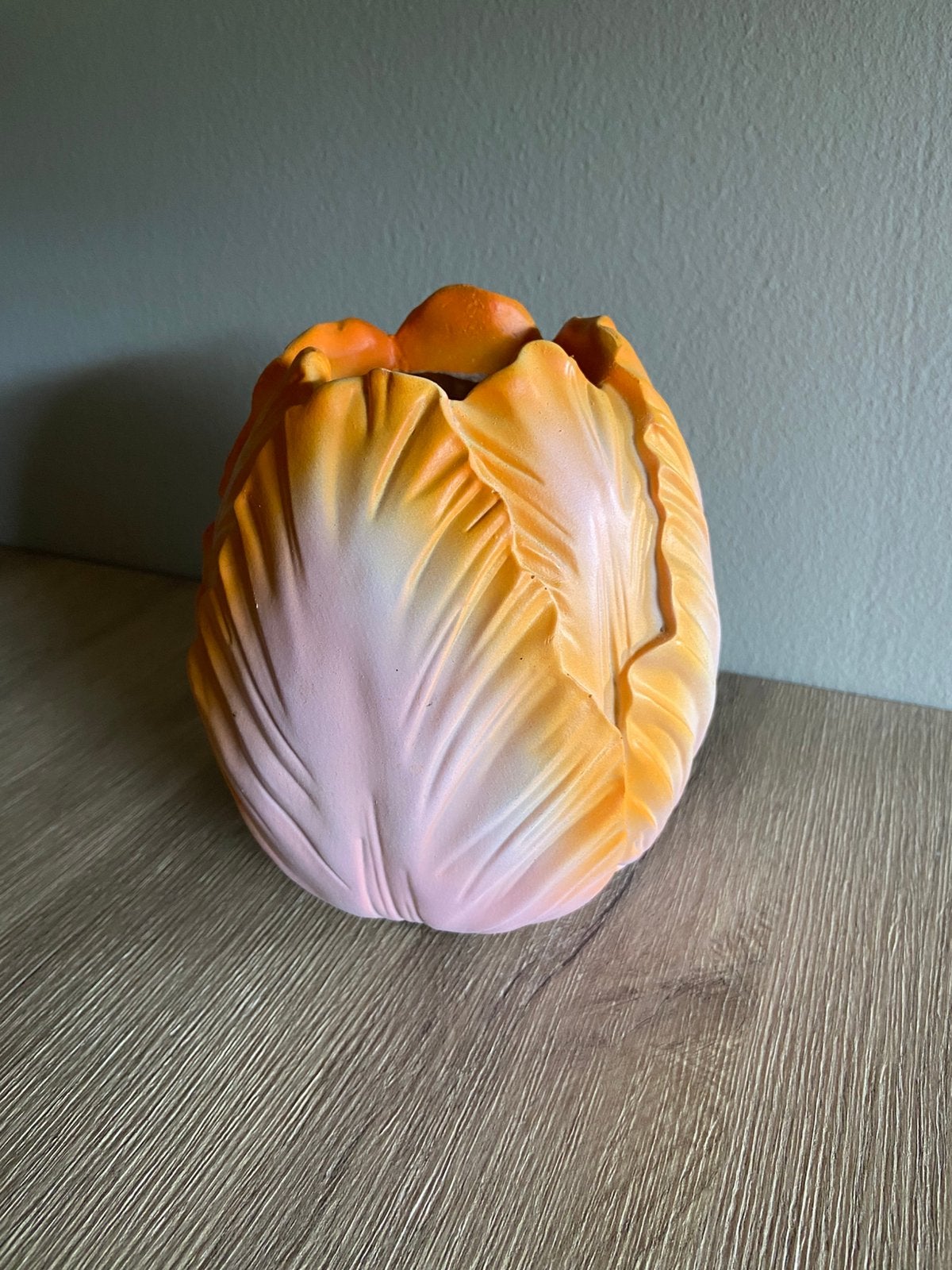 Lichtroze tulp vaas 19 x 19 x 21 cm, Ophalen of Verzenden, Zo goed als nieuw