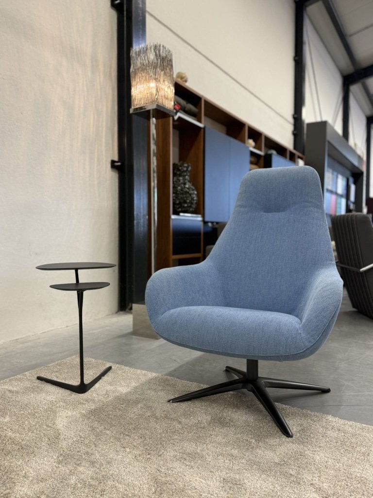 Nieuw Pode Spot Two draai fauteuil blauw stof design stoel, Leolux, Info@leolux.nl, Nieuw, 75 tot 100 cm
