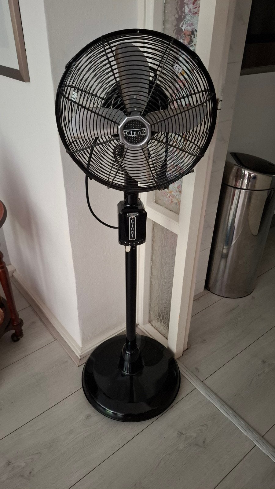 Echte staande vintage zwarte Cinni ventilator als nieuw, Witgoed en Apparatuur, Ventilatoren, Ophalen