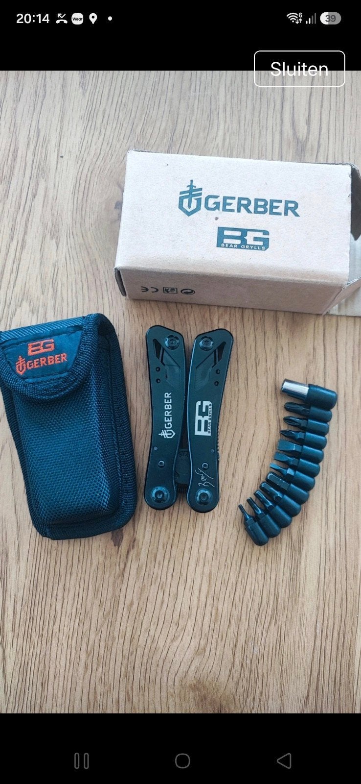 Gerber Bear Grylls Multitool met bitset en etui, Ophalen of Verzenden, Nieuw, Multitool, Overige merken