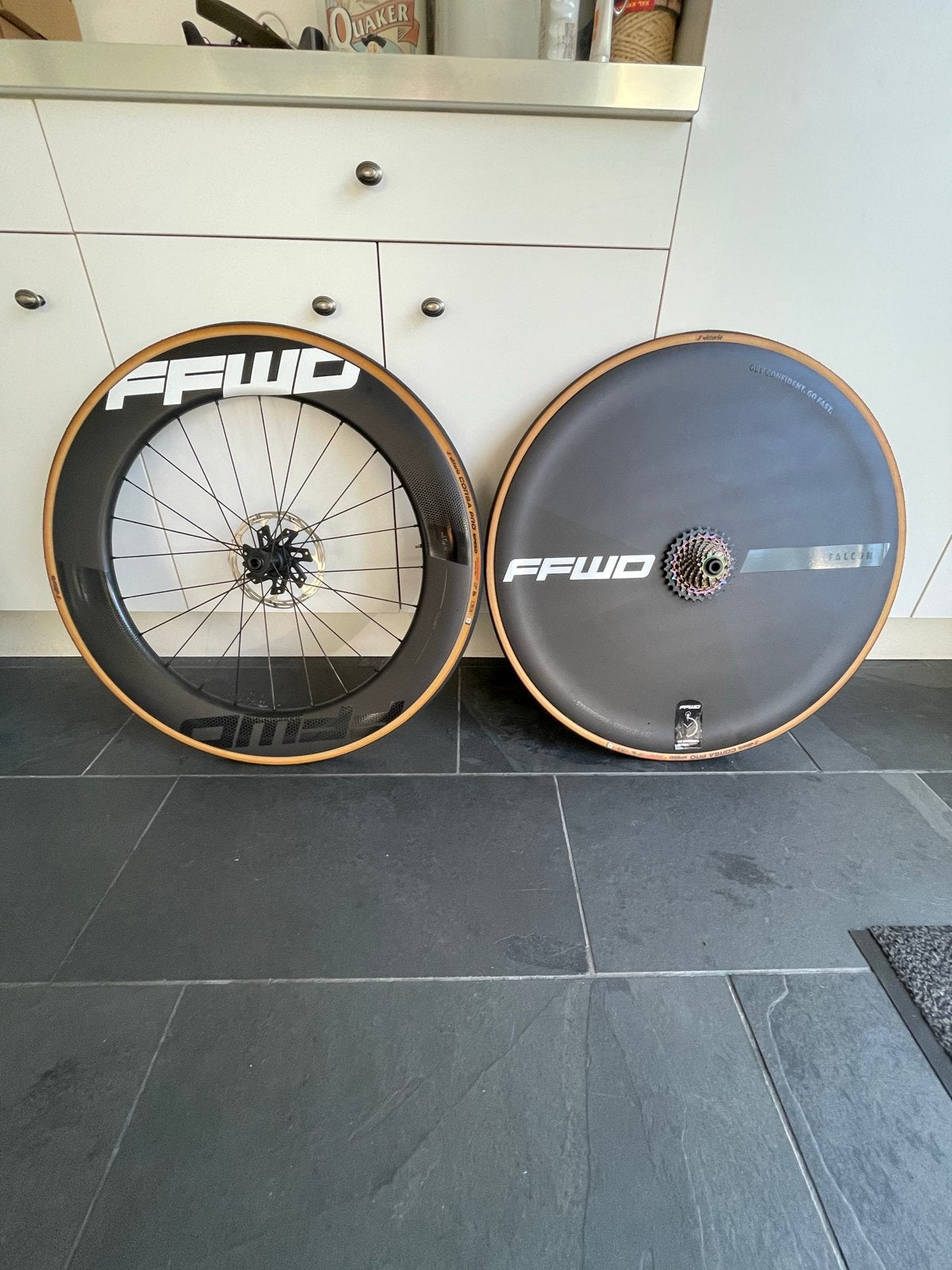 Vrijwel ongebruikte FFWD tijdrit wielset (Falcon/Ryot), Fietsen en Brommers, Fietsonderdelen, Wiel, Ophalen of Verzenden, Zo goed als nieuw