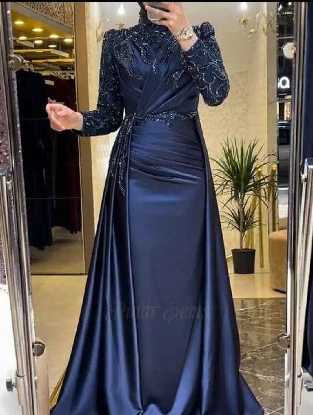 Pinar Sems Elegante Avondjurk Galajurk Abiye maat 42/44, Kleding | Dames, Galajurk, Pinar sems, Blauw, Maat 42/44 (L)