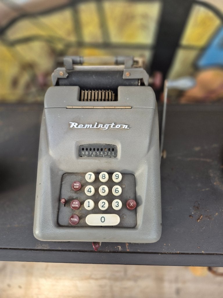 Vintage Remington telmachine / rekenmachine – jaren 50/60, Ophalen, Gebruikt
