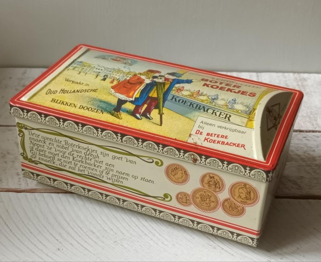 Vintage Koektrommel De Betere Koekbakker, Verzamelen, Blikken, Ophalen of Verzenden, Gebruikt, Koek(jes)