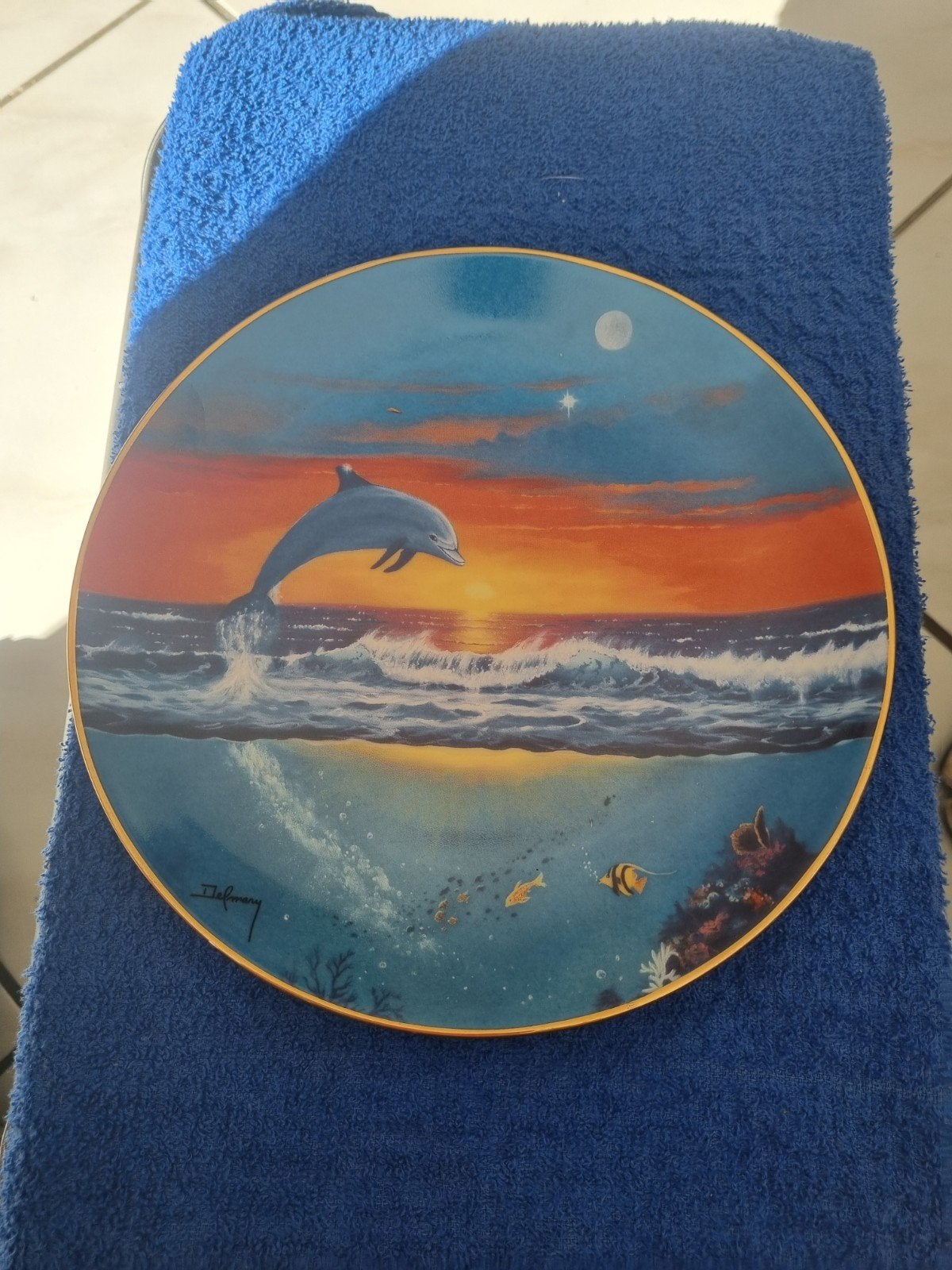 Franklin Mint "Spring of the Dolphin" sierbord, Ophalen of Verzenden