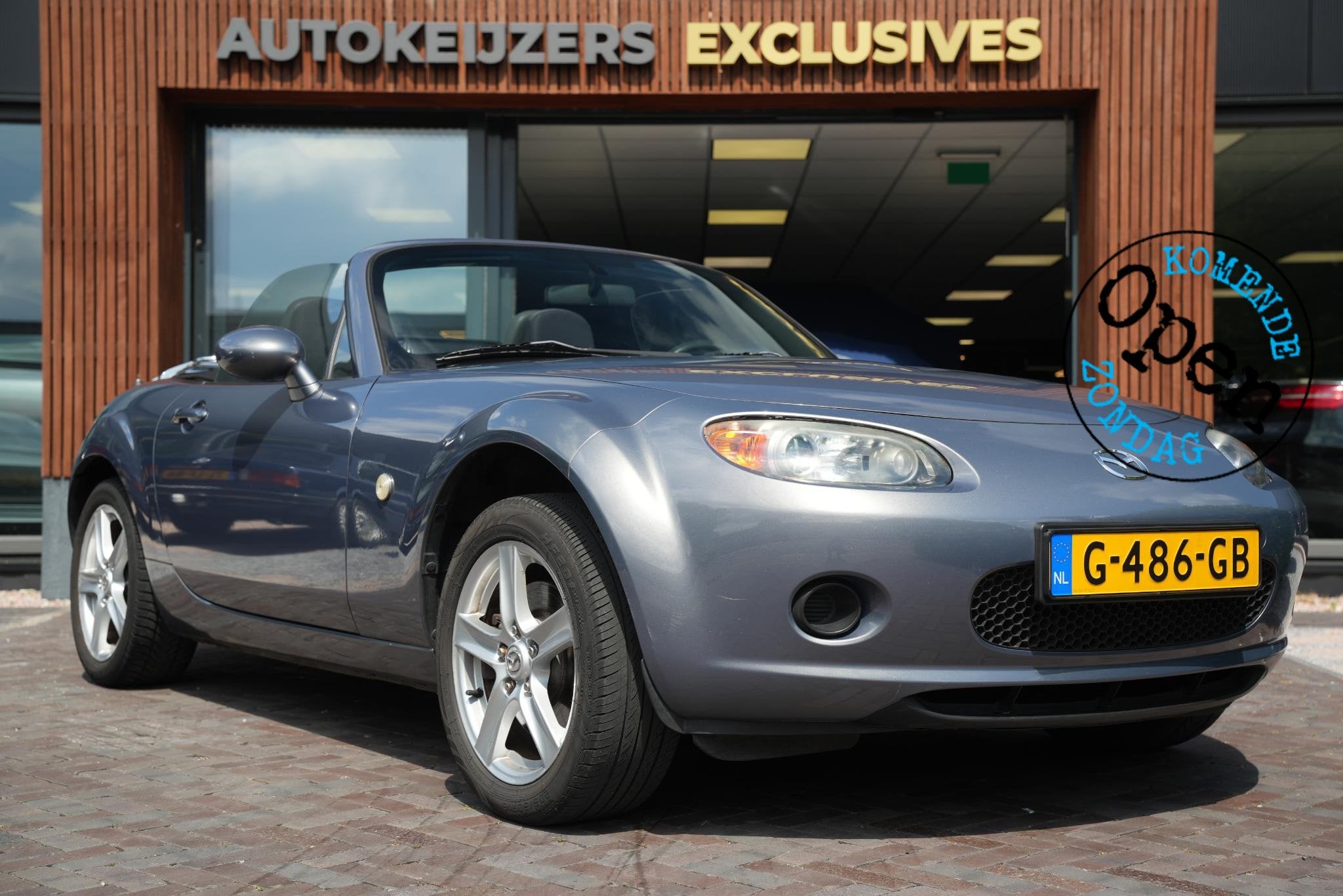Mazda MX-5 1.8 Exclusive Airco Elektrische Ramen, Gebruikt, Zwart, 4 cilinders, Cabriolet