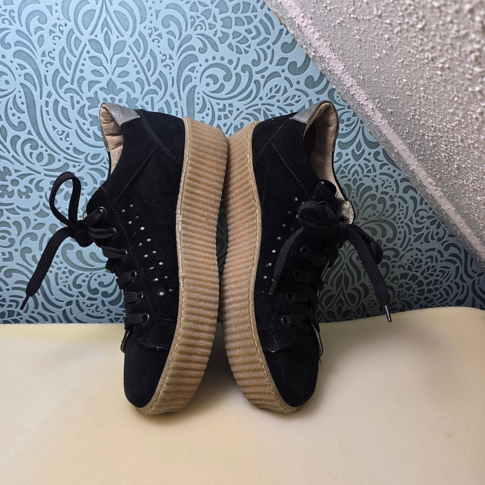 Antonio Moretto Sneakers – Zwart – Premium Leer suede - Eu39, Antonio Moretto, Zwart, Nieuw, Ophalen of Verzenden