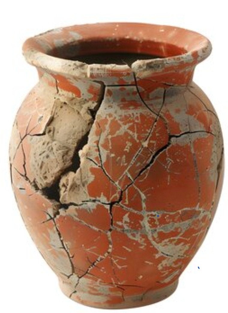 Gebroken schaal, pot, beker of bord ?, Ophalen