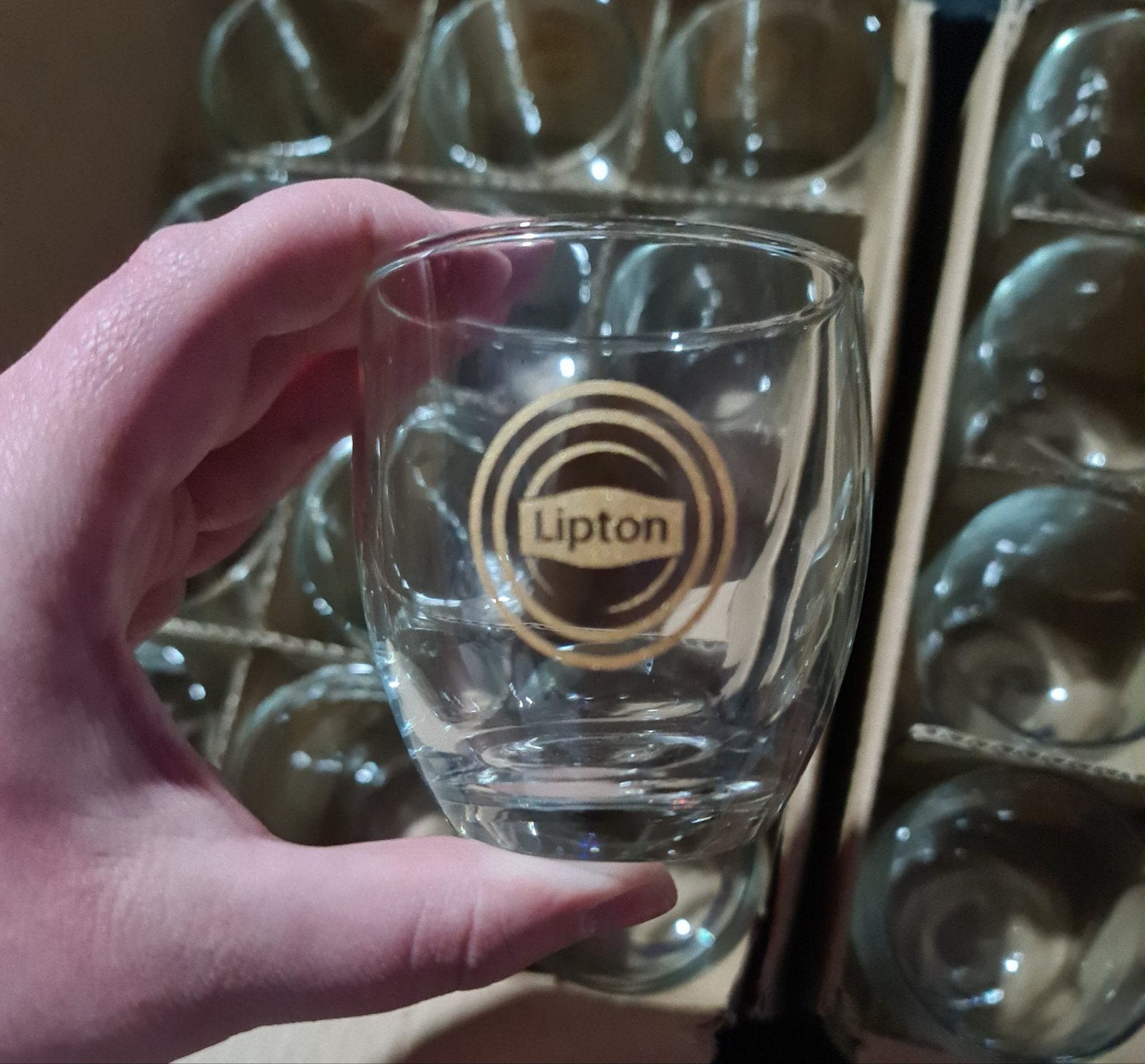 24 Gloednieuwe Lipton ice tea glazen, in doos nooit gebruikt, Ophalen of Verzenden, Nieuw, Overige typen