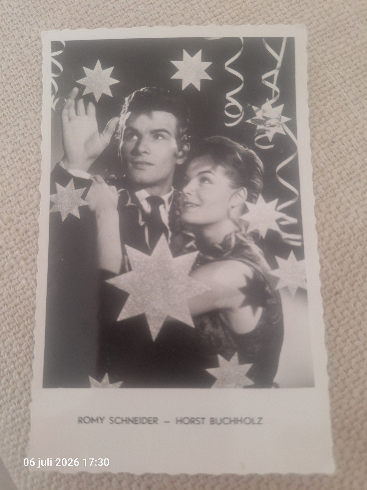 Romy Schneider kaart, Ophalen of Verzenden, Zo goed als nieuw, Film, Foto of Kaart