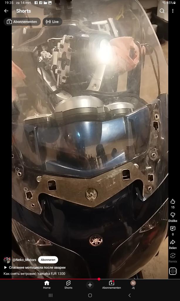 Voorruit  GiVI  voorYamaha fjr 1300 rp 13, Verzenden, Gebruikt