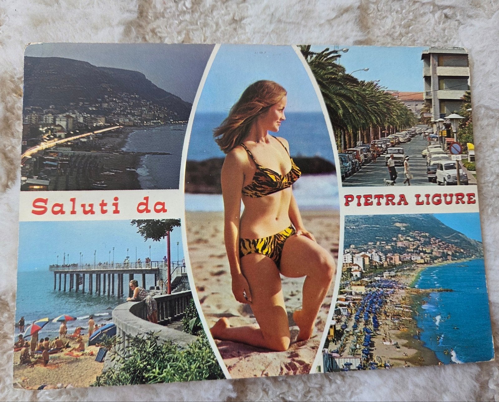 Pietra Ligure Italië - Sexy vrouw, Ophalen of Verzenden, 1960 tot 1980, Gelopen, Italië