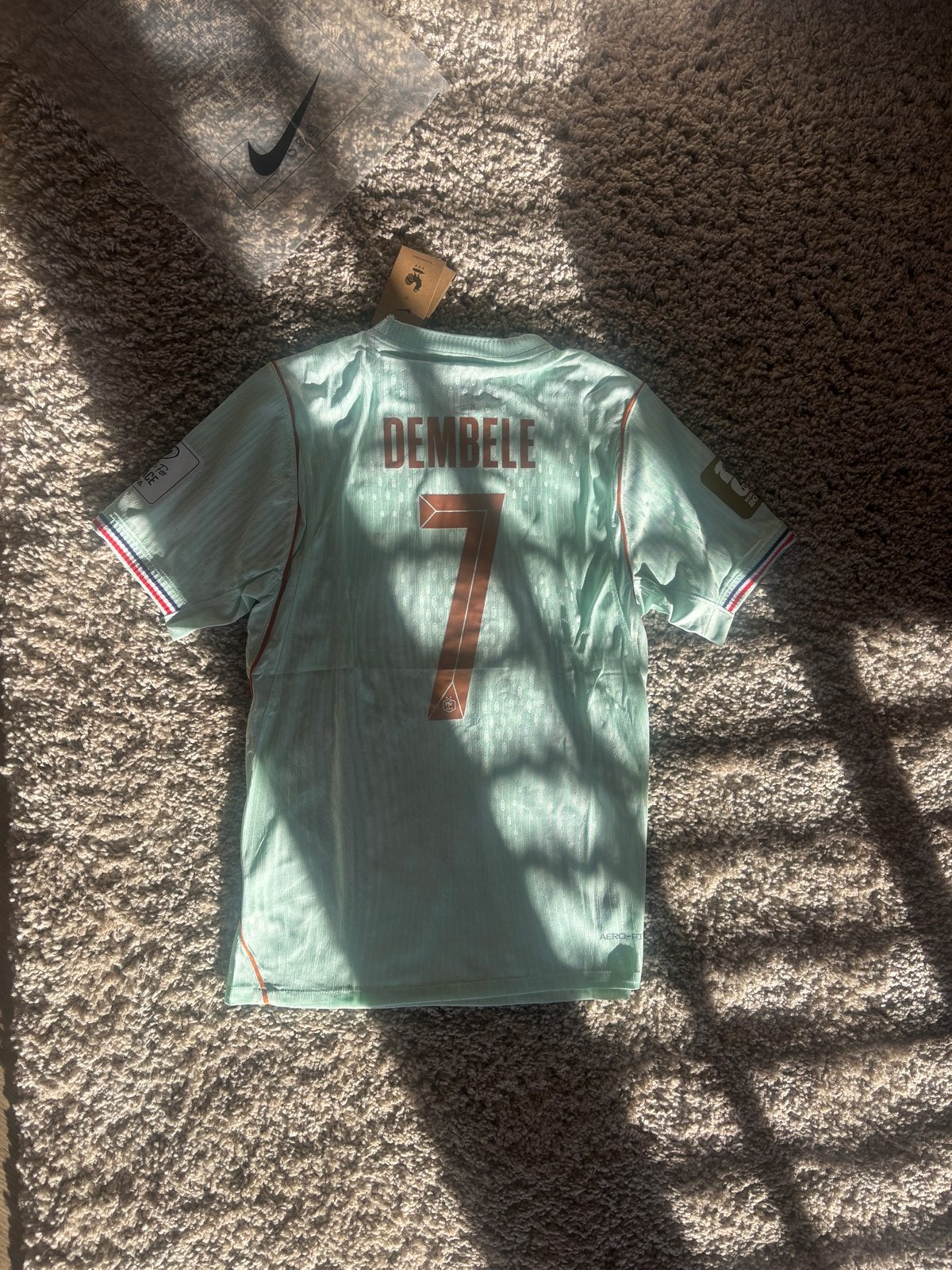 Frankrijk uitshirt  Dembélé #7 - Spelersversie, Maat 52/54 (L), Verzenden, Nieuw, Voetbal