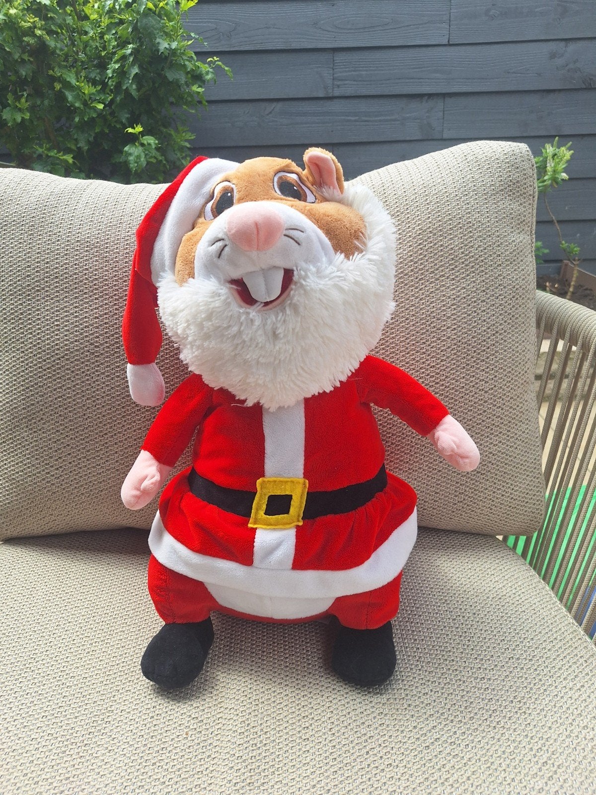 KerstmanHamster Knuffel 50 cm - Feestelijke Decoratie, Kinderen en Baby's, Speelgoed | Knuffels en Pluche, Hamster, Ophalen of Verzenden