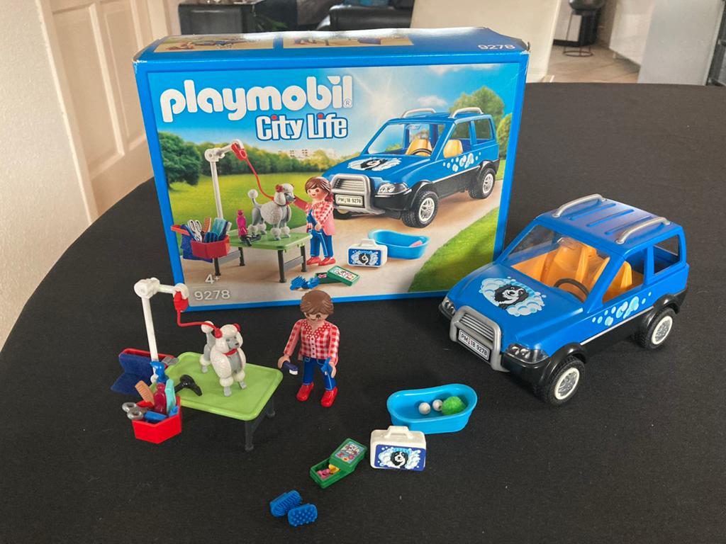 Playmobil mobiele honden trimsalon 9278+ ovv, Ophalen of Verzenden, Zo goed als nieuw