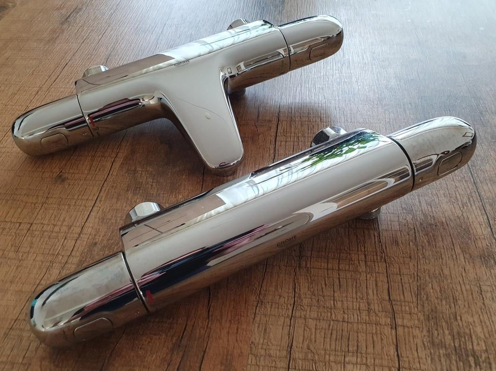 Grohe Grohtherm 1000NEW badkraan en douchekraan hoh 15cm, Ophalen of Verzenden, Gebruikt, Chroom, Kraan
