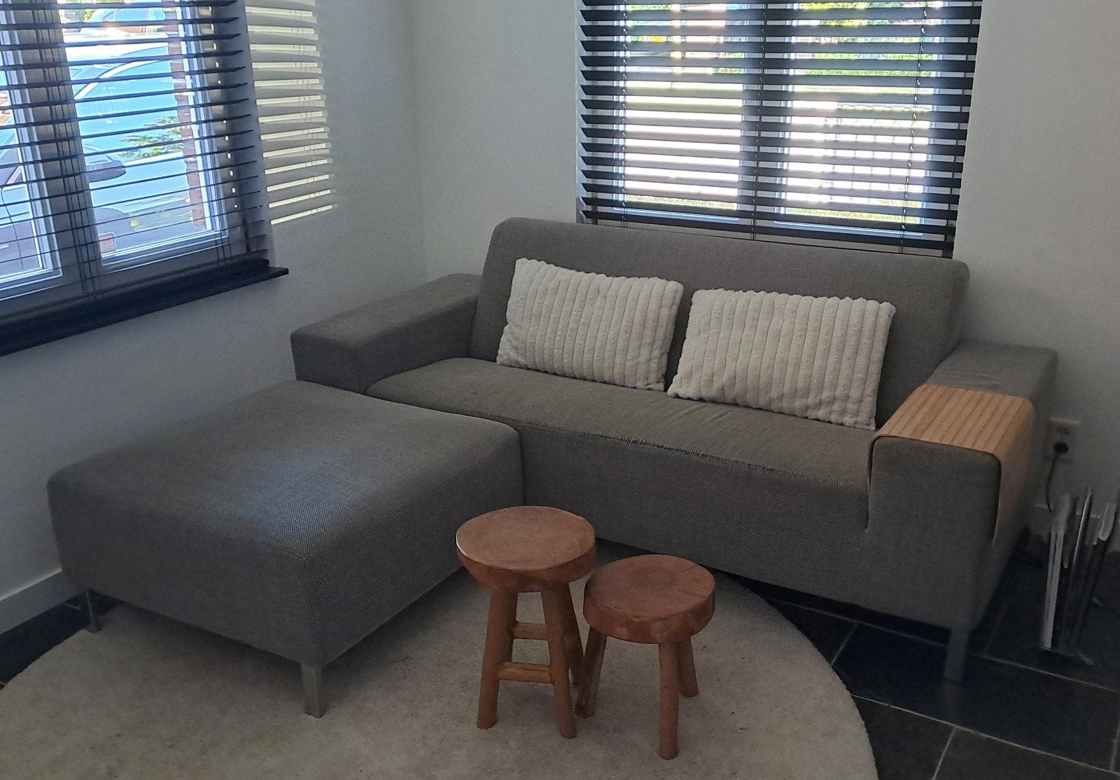 Orginele Gelderland design bank 6511 met bijhorende hocker!, Ophalen, Modern design, Gebruikt, 75 tot 100 cm