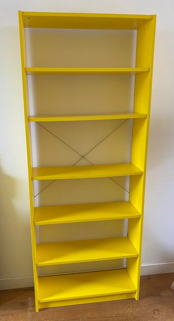 Gele boekenkast IKEA, Ophalen, Gebruikt, 200 cm of meer, 50 tot 100 cm
