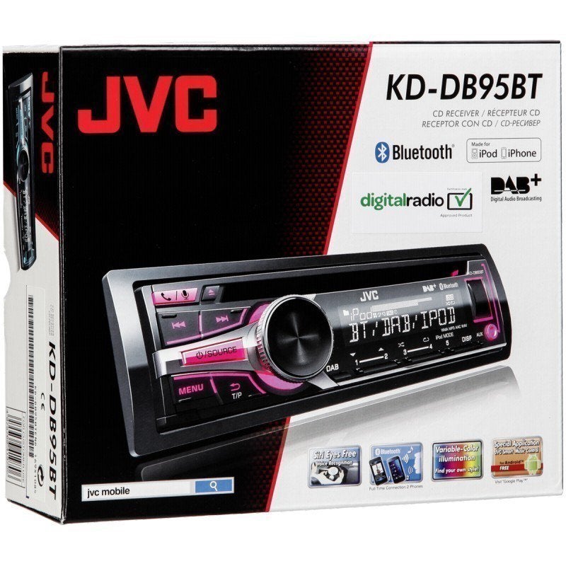 Een losse autoradio JVC KD-DB95BT met Bluetooth&DAB functie, Ophalen of Verzenden, Zo goed als nieuw