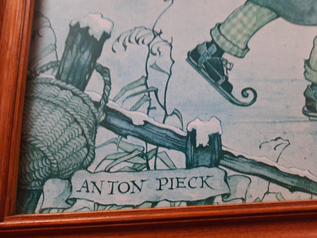 Anton Piek winterdecor, Antiek en Kunst, Ophalen, Tekening, Overige technieken