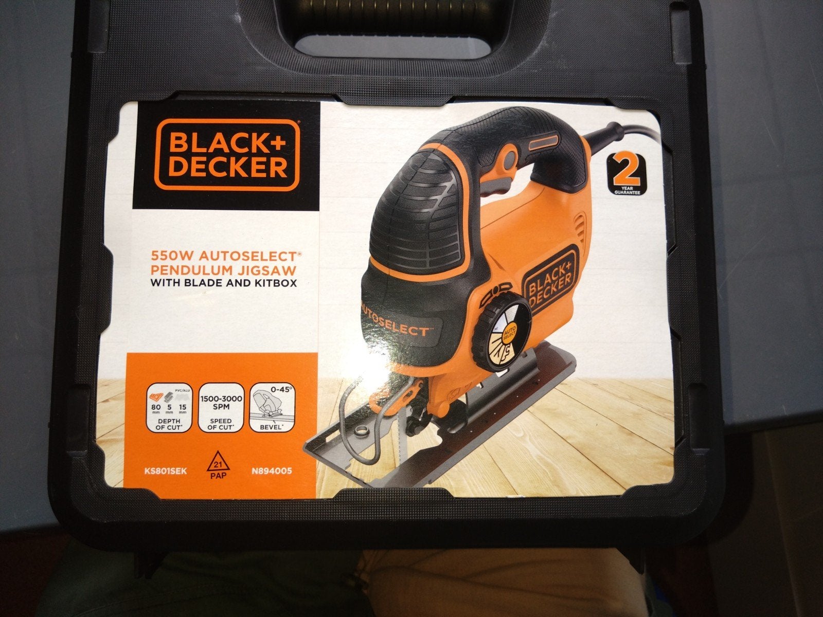 Black+Decker Decoupeerzaag 550W Autoselect Pendulum Jigsaw, Black+Decker, Ophalen of Verzenden, Zo goed als nieuw, Minder dan 600 watt