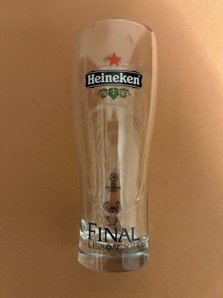 Heineken glas Champions League Lisbon 2014, Ophalen, Nieuw, Glas of Glazen, Heineken