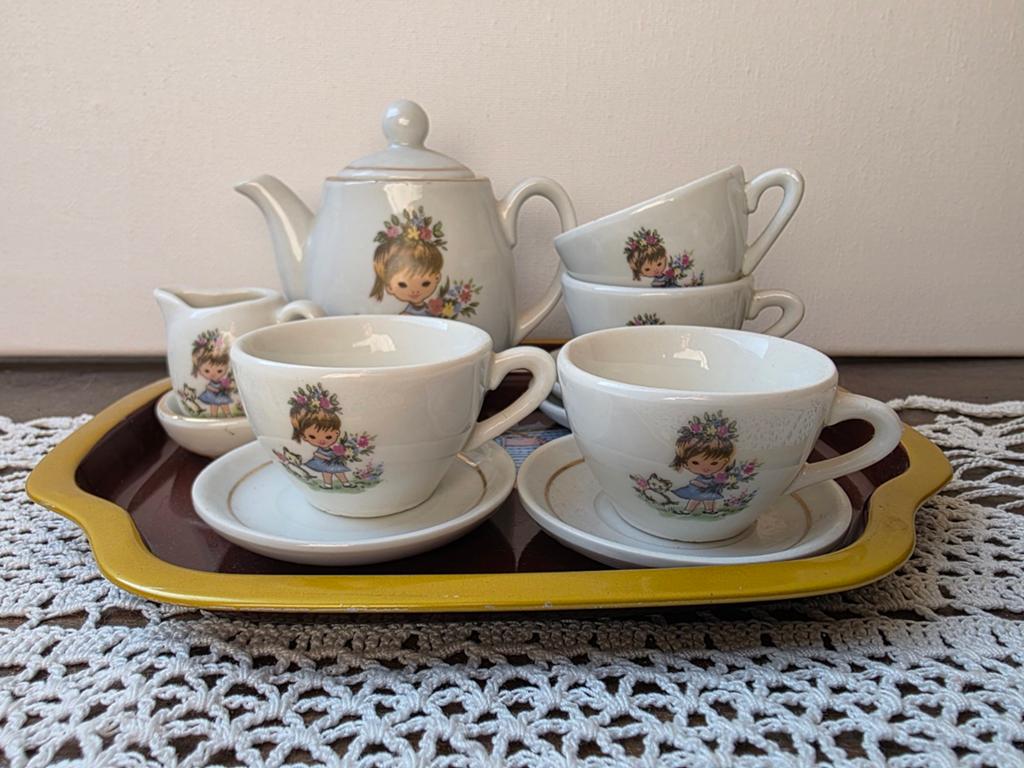 Kinderserviesje met dienblad, Ophalen of Verzenden, Jongen of Meisje
