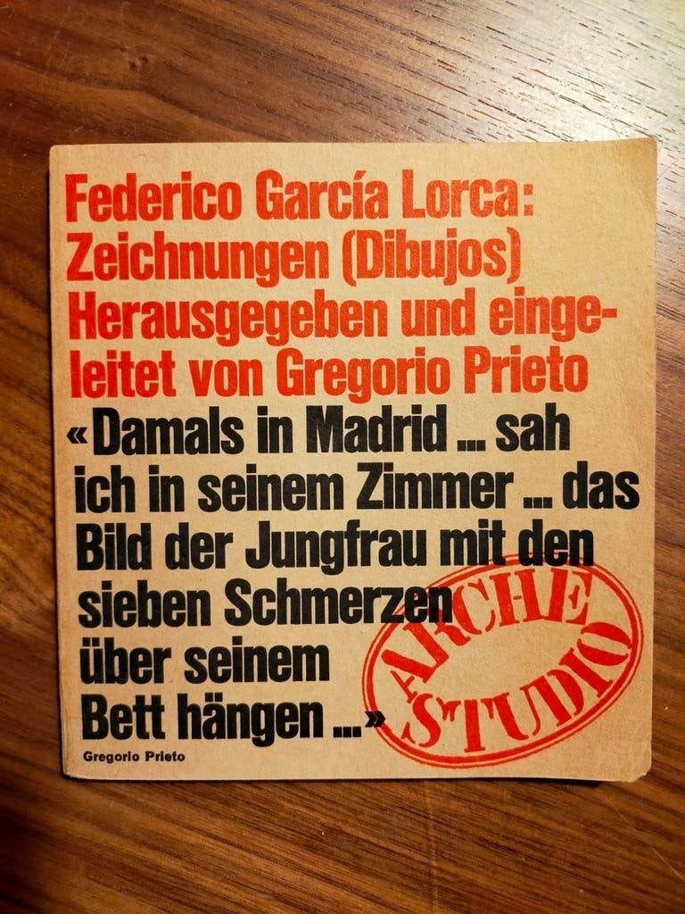 Federico Garcia Lorca: Zeichnungen (1961, zeer goede staat), Boeken, Ophalen of Verzenden, Gelezen, Schilder- en Tekenkunst