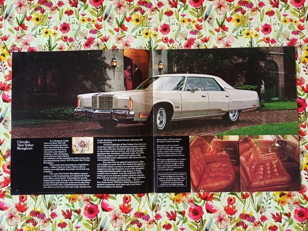 CHRYSLER NEWYORKER NEWPORT 1978 brochure folder USA orig., Ophalen of Verzenden, Zo goed als nieuw, Overige merken