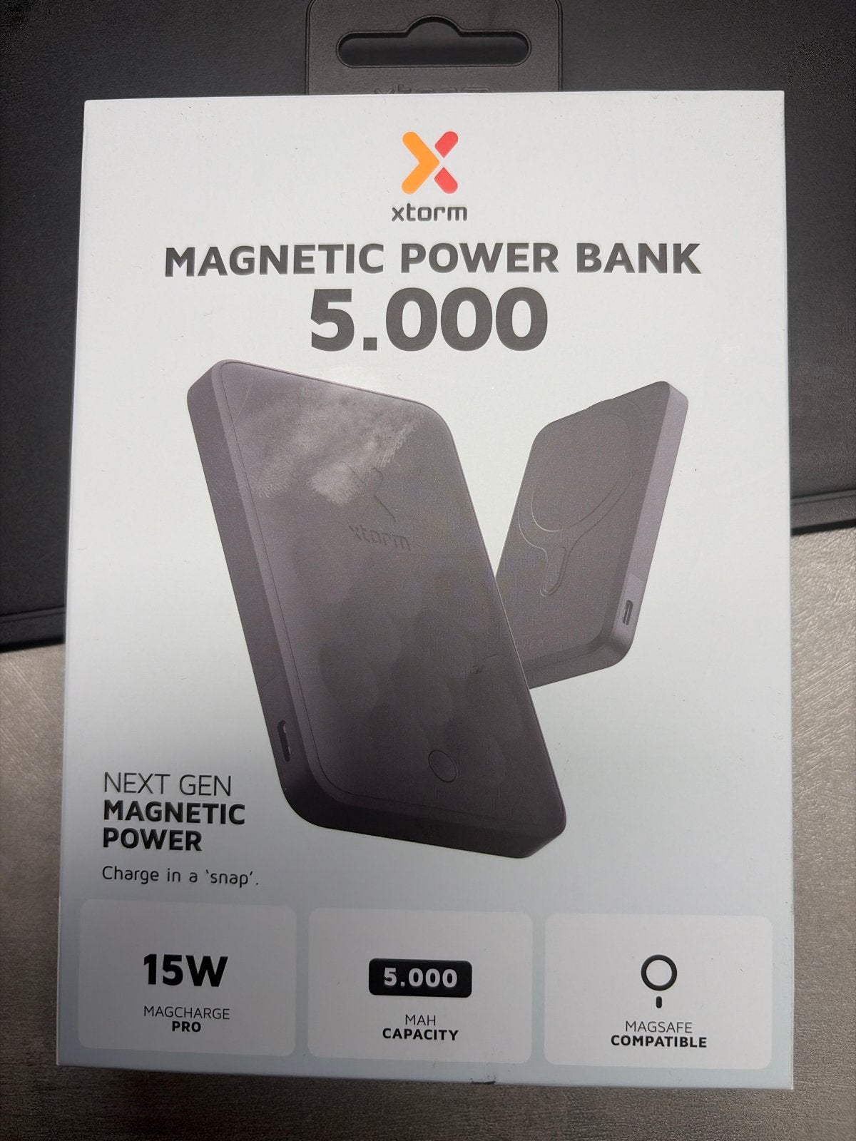 Xtorm Magnetic Power Bank 5000 mAh - Draadloos Opladen, Ophalen of Verzenden, Nieuw