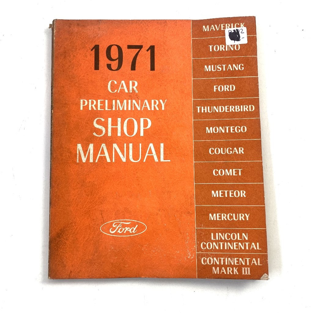 Ford USA 1971 car preliminary shop manual, Verzenden, Gelezen, Ford