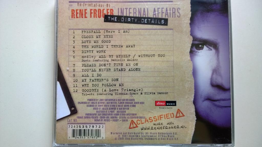 Rene Froger - Internal Affairs, Ophalen of Verzenden, Zo goed als nieuw