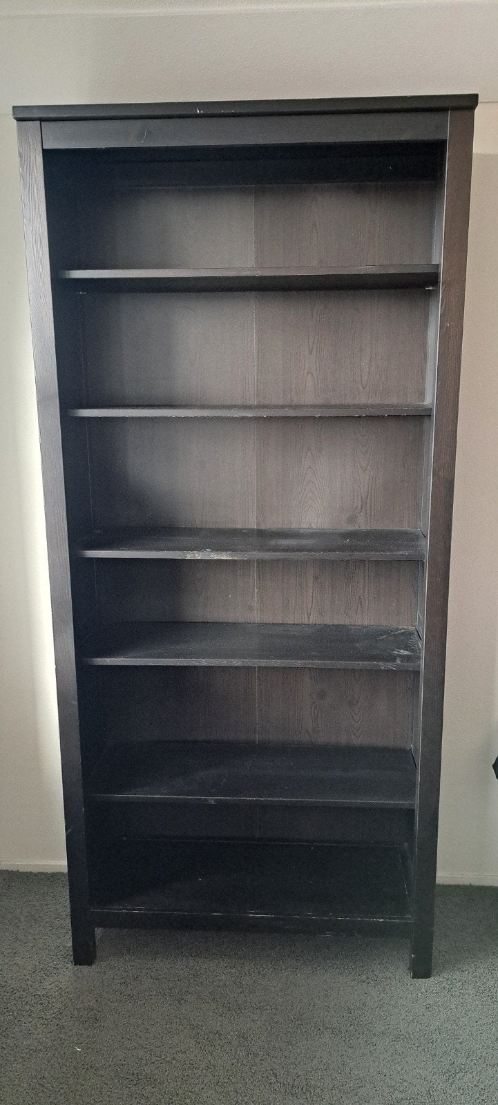 Zwarte houten boekenkast 90x200x35cm - gratis afhalen, Huis en Inrichting, Ophalen, Met plank(en), Gebruikt, 50 tot 100 cm