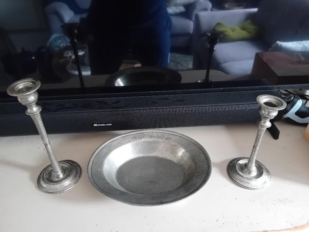 Te koop tinnen setje, Ophalen