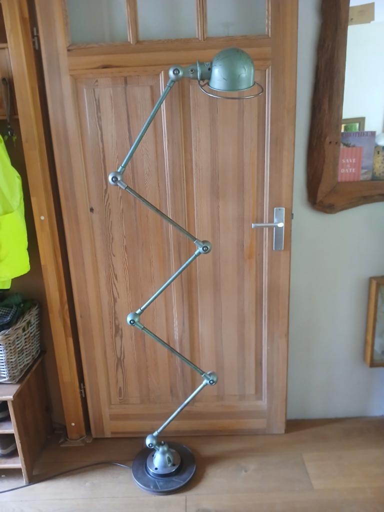 Fraaie sleetse jielde lamp vloerlamp 5 arm vespa groen, Ophalen, 150 tot 200 cm