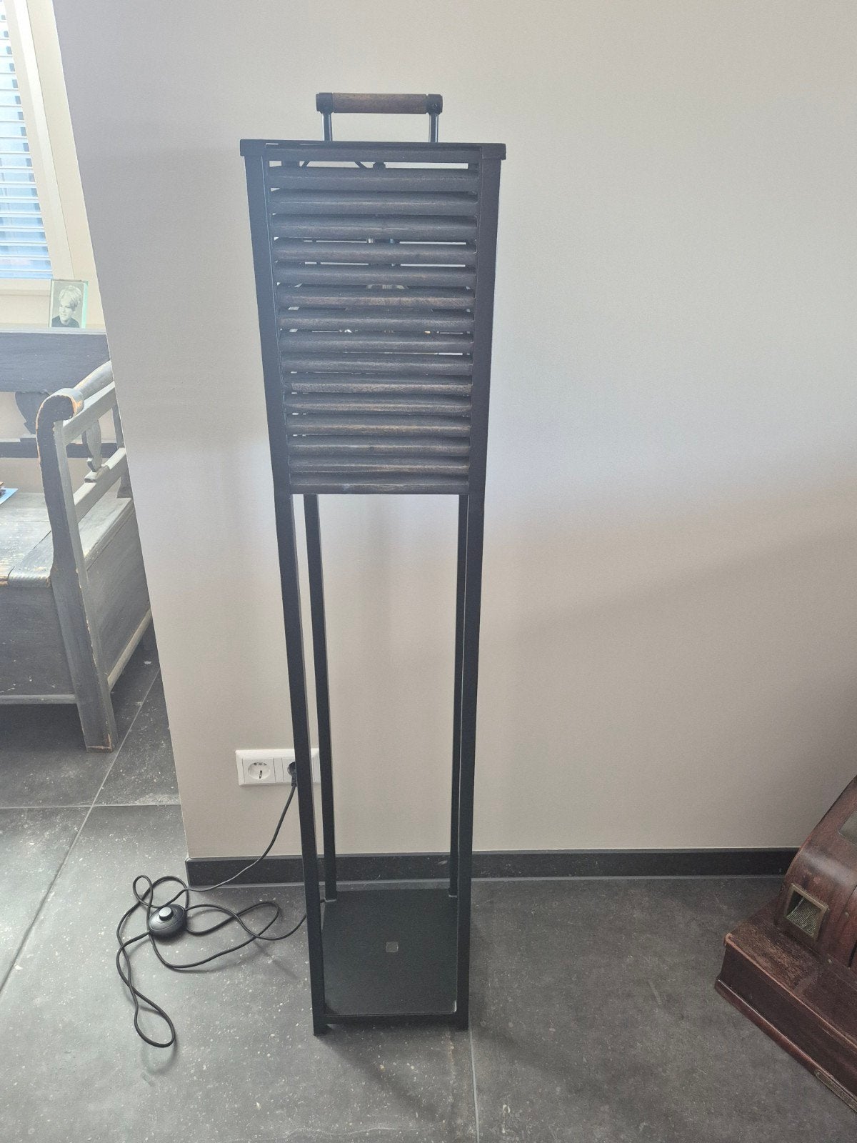 Riviera Maison Ocean Cay Shutter Vloerlamp 123cm, Huis en Inrichting, Ophalen, 100 tot 150 cm, E27 (groot), Zo goed als nieuw