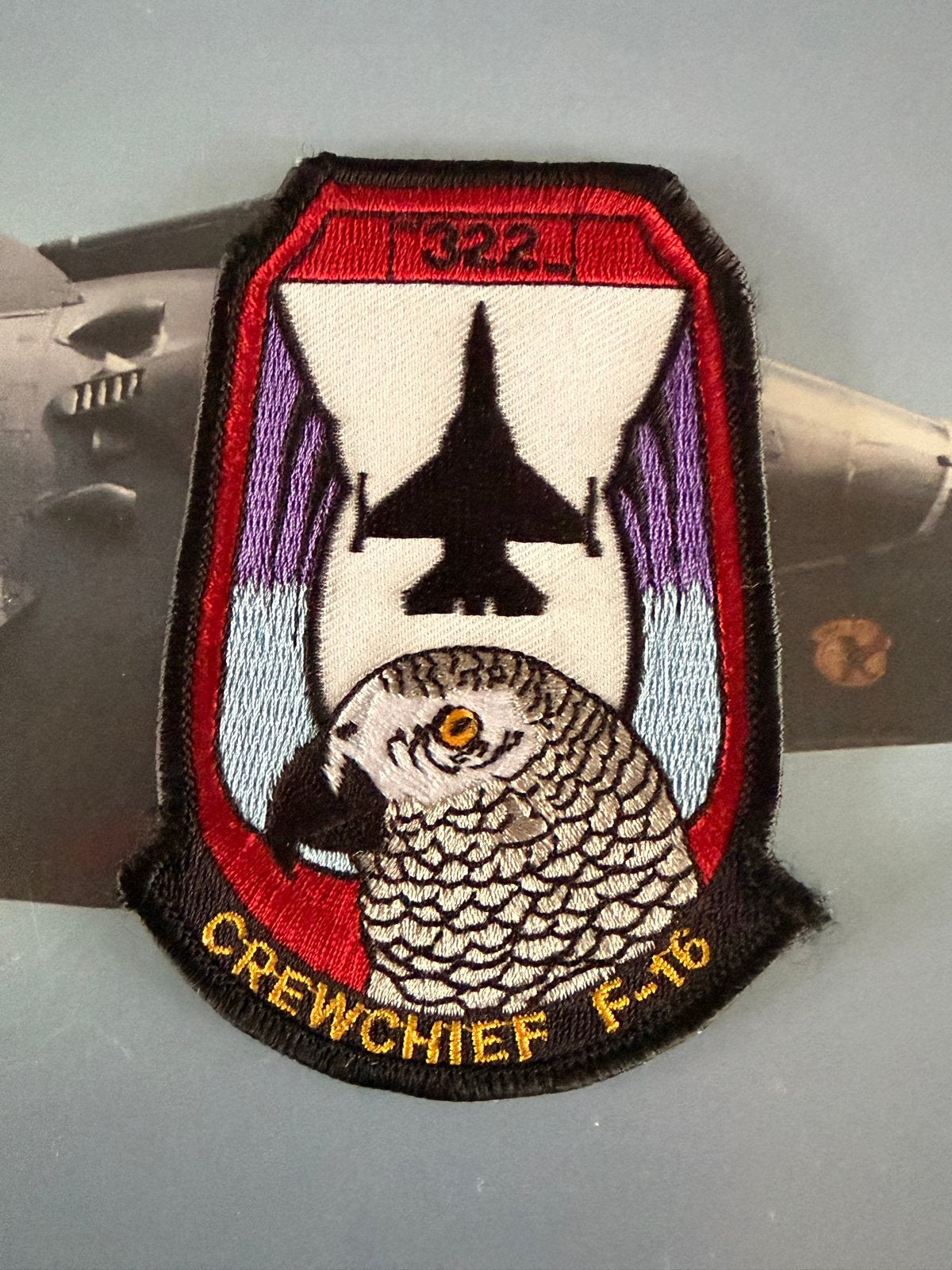 F-16 Crewchief 322 Squadron Patch, Verzamelen, Militaria | Algemeen, Ophalen of Verzenden, Luchtmacht, Nederland, Embleem of Badge