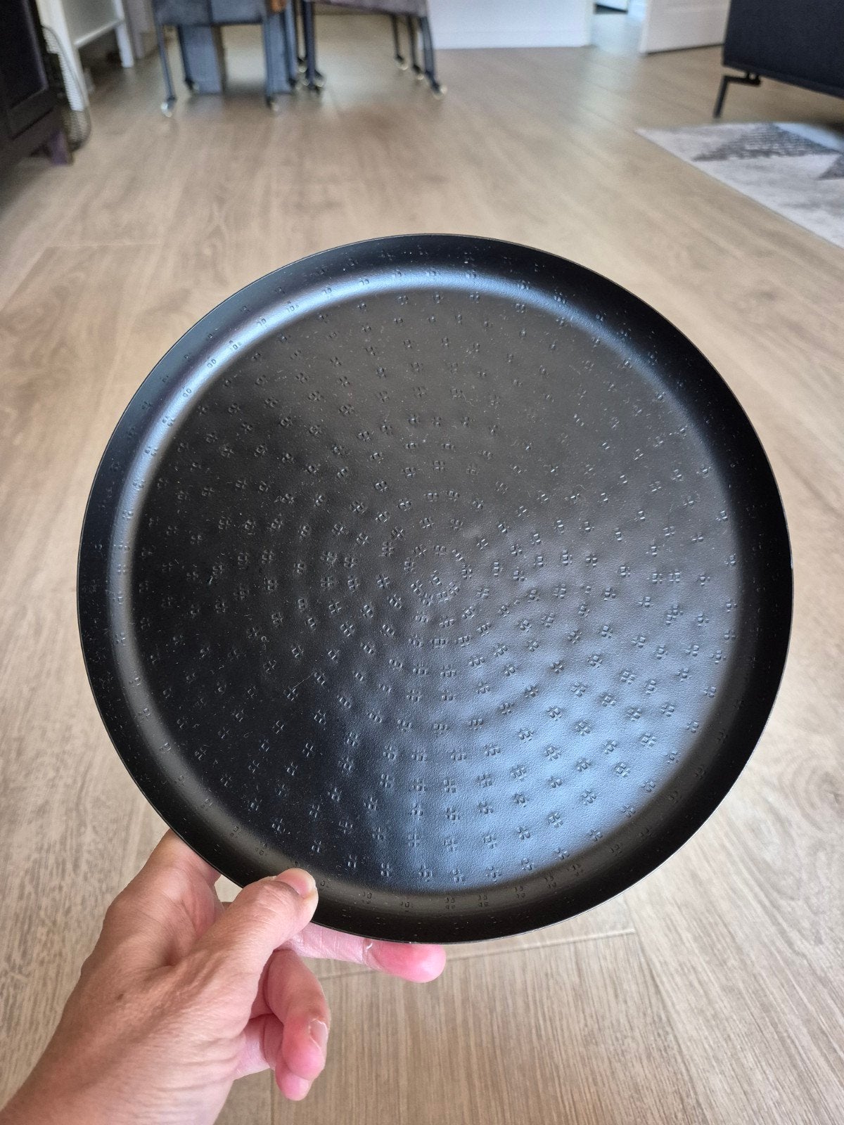 Hema Kaarsenonderzetter Zwart Ø 25cm, Zwart, Nieuw, Ophalen of Verzenden, Metaal