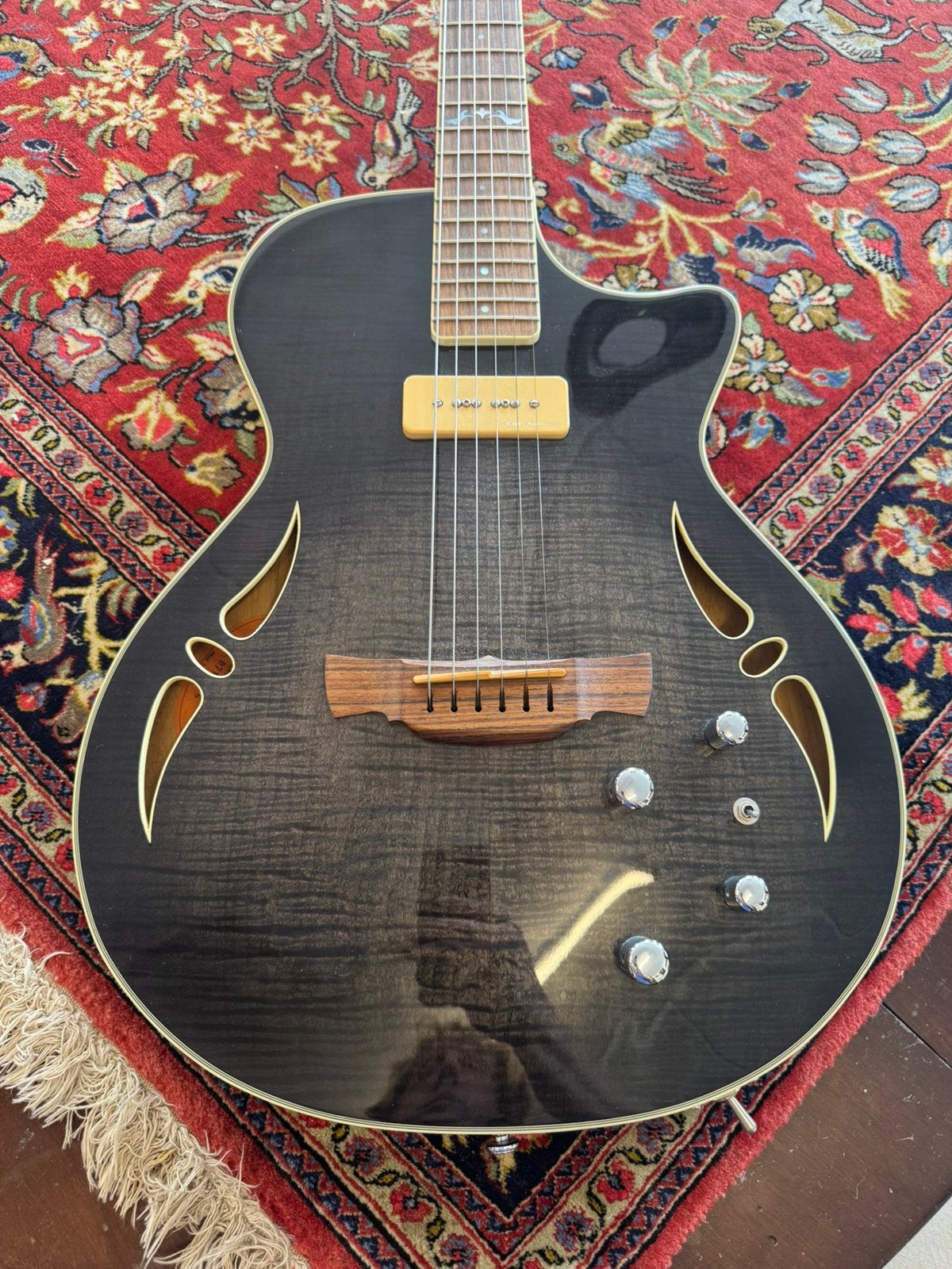 Crafter SAT-TMBK Semi Hollow Body, Muziek en Instrumenten, Snaarinstrumenten | Gitaren | Elektrisch, Zo goed als nieuw, Hollow body