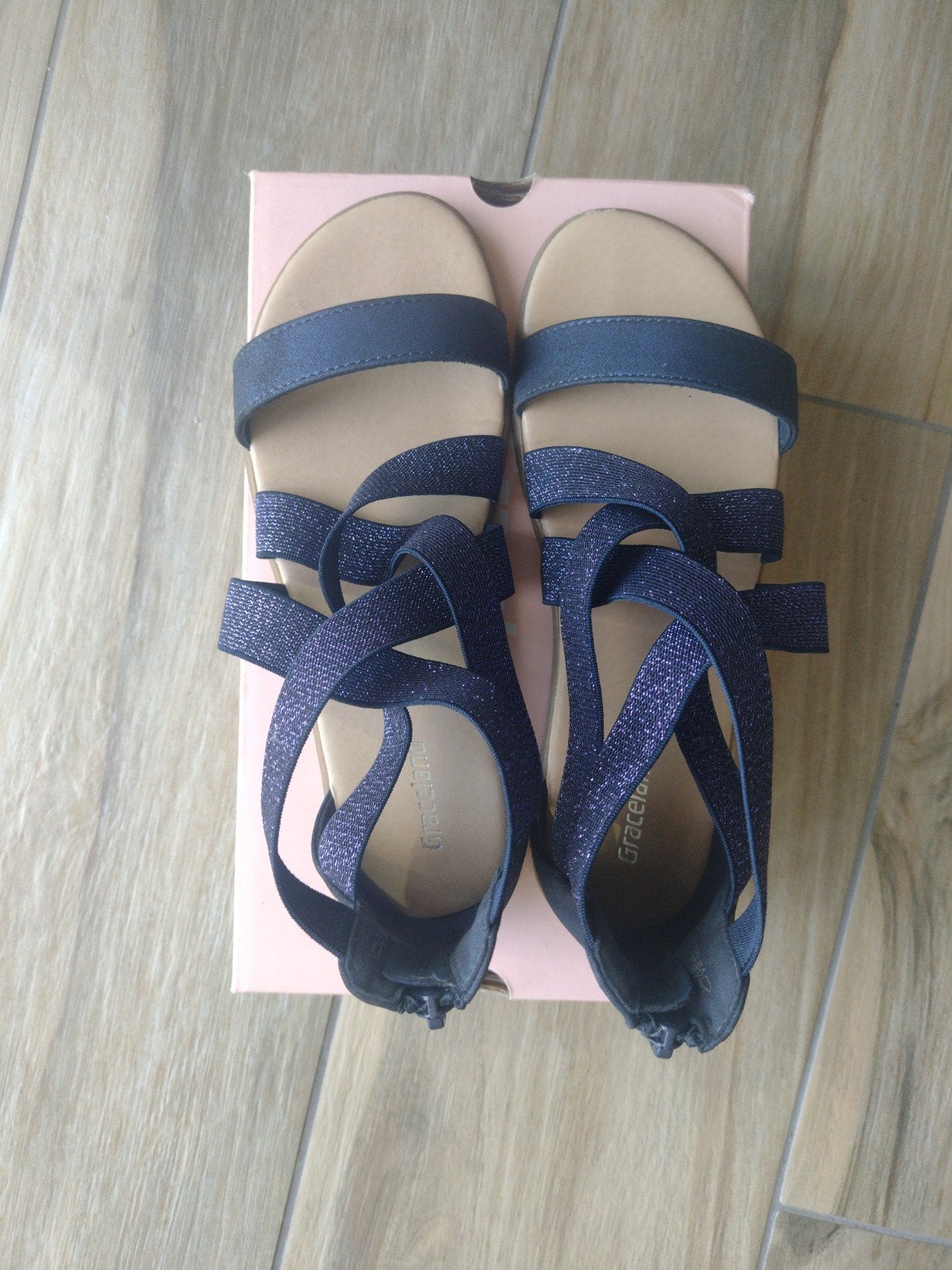 Sandalen paars met glitters maat 34, Ophalen of Verzenden, Meisje, Overige typen
