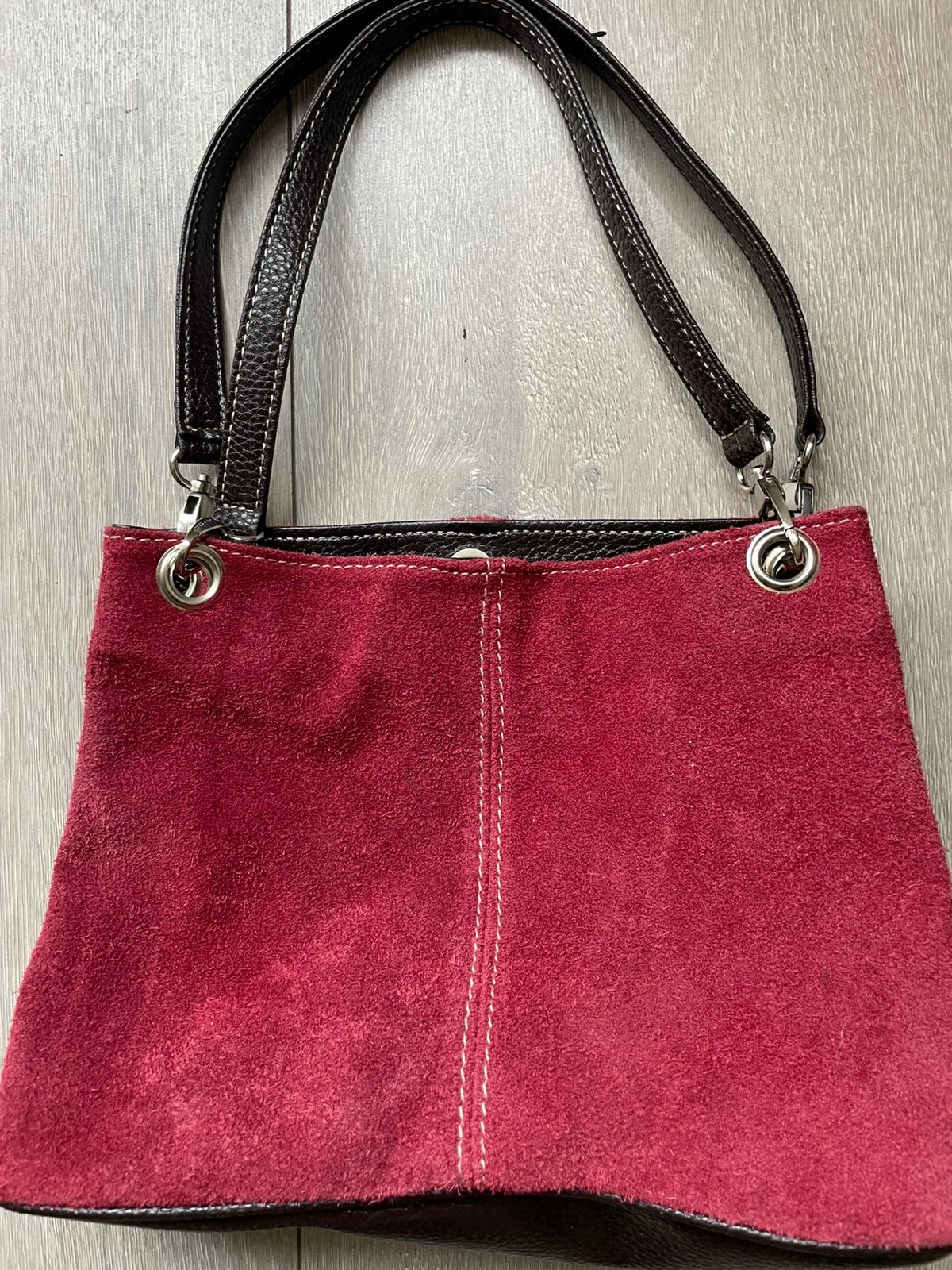 Te koop: leren tasje, rood, Ophalen of Verzenden, Rood, Schoudertasje