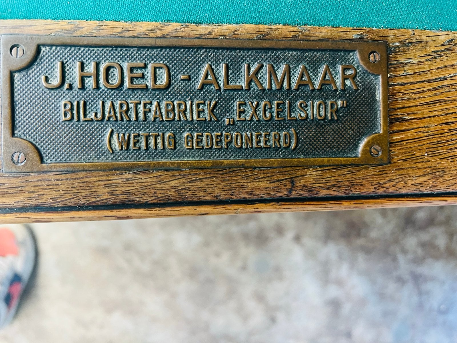 Antieke Biljarttafel J. Hoed Alkmaar met accessoires, Sport en Fitness, Biljarten en Poolen, Ophalen of Verzenden, Gebruikt, Biljarttafel