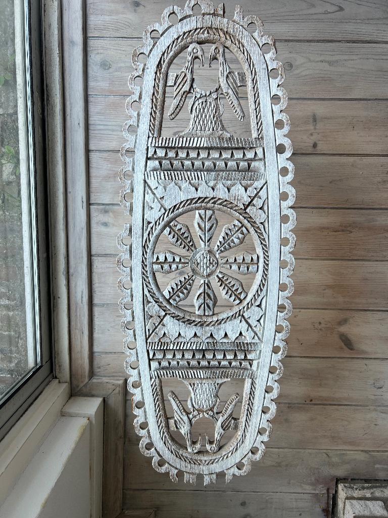 Opengewerkte boho bijzettafel / salontafel/ Ibiza stijl, Huis en Inrichting, Tafels | Bijzettafels, Ophalen, Minder dan 45 cm
